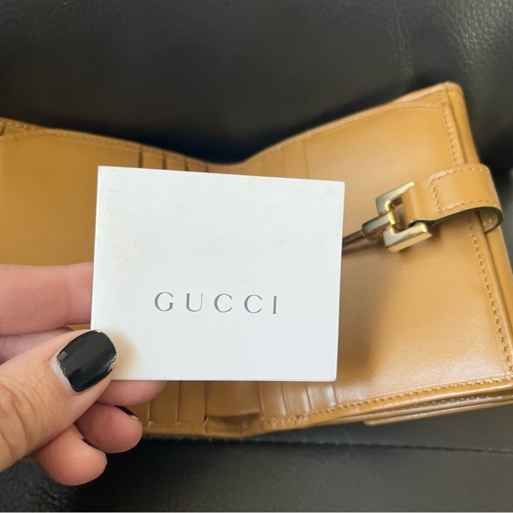 Gucci Jackie Suede & leather compact wallet - Tom ford era vintage - Picture 10 of 11